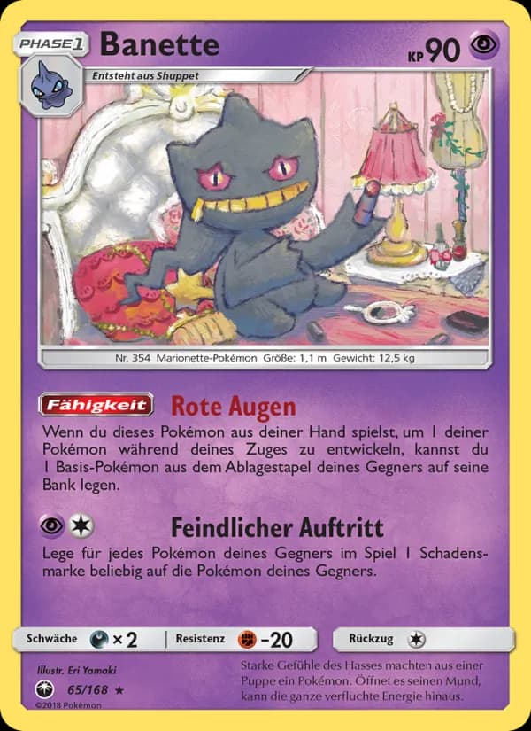 Banette card in German