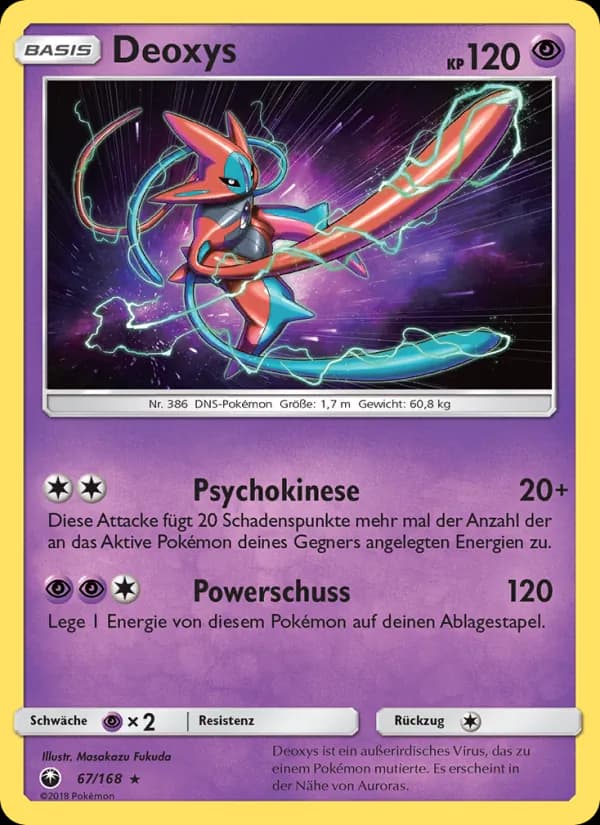 Deoxys card in German
