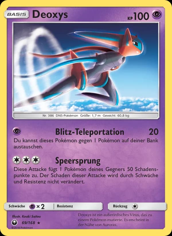 Deoxys card in German