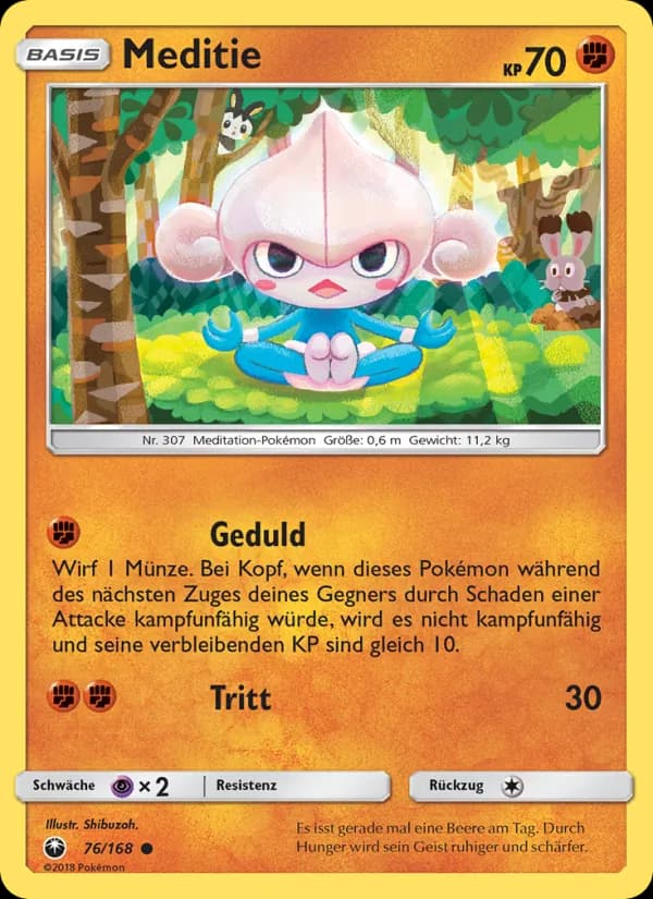 Meditie card in German