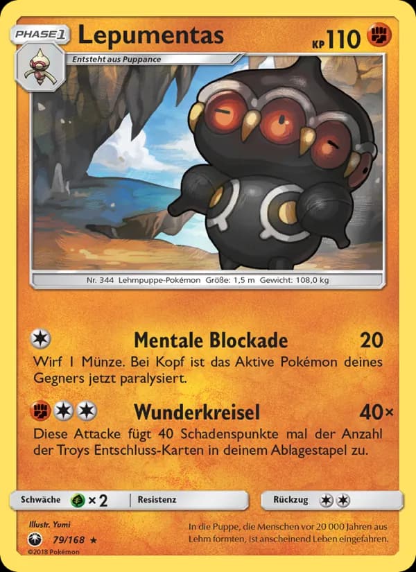 Lepumentas card in German