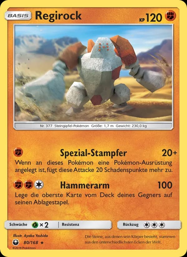 Regirock card in German