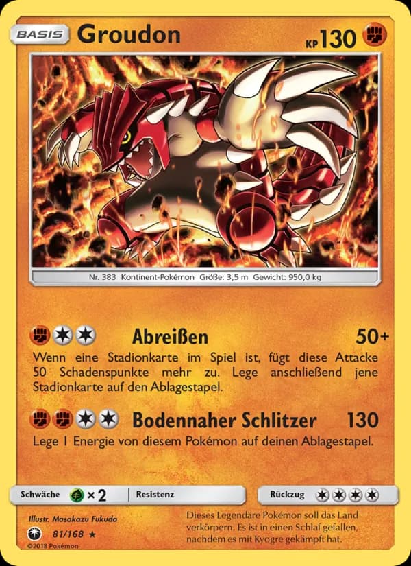 Groudon card in German