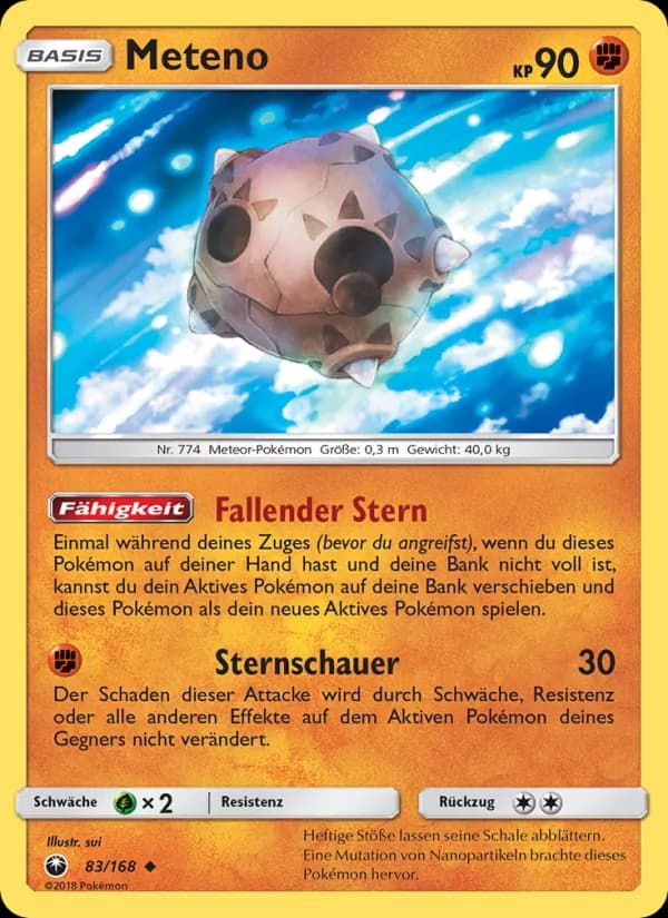 Meteno card in German