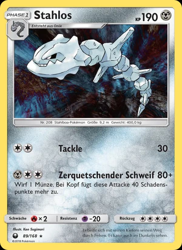 Stahlos card in German