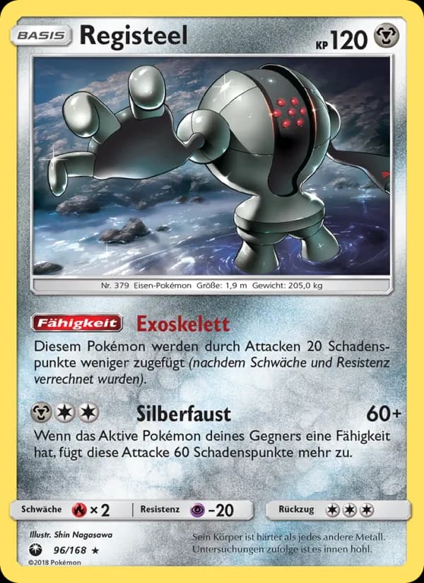 Registeel card in German