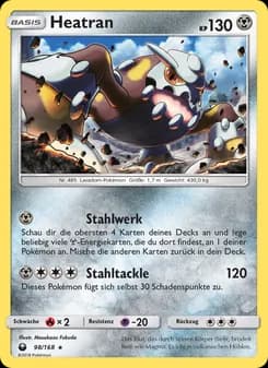 Heatran card in German