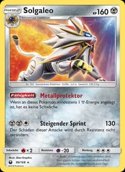 Solgaleo card in German