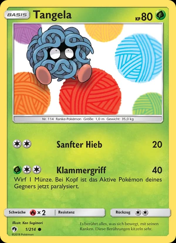 Tangela card in German