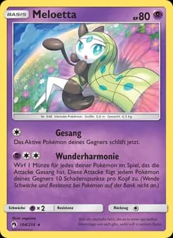 Meloetta card in German