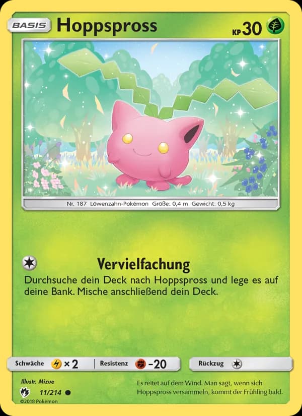 Hoppspross card in German