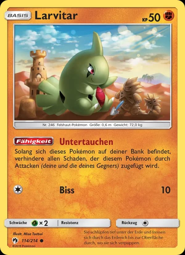 Larvitar card in German