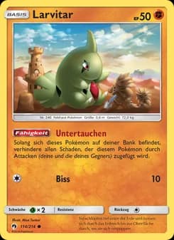 Larvitar card in German