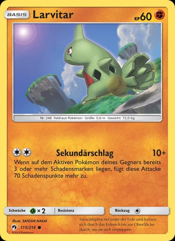 Larvitar card in German