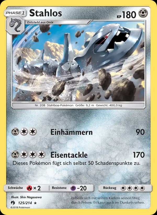Stahlos card in German