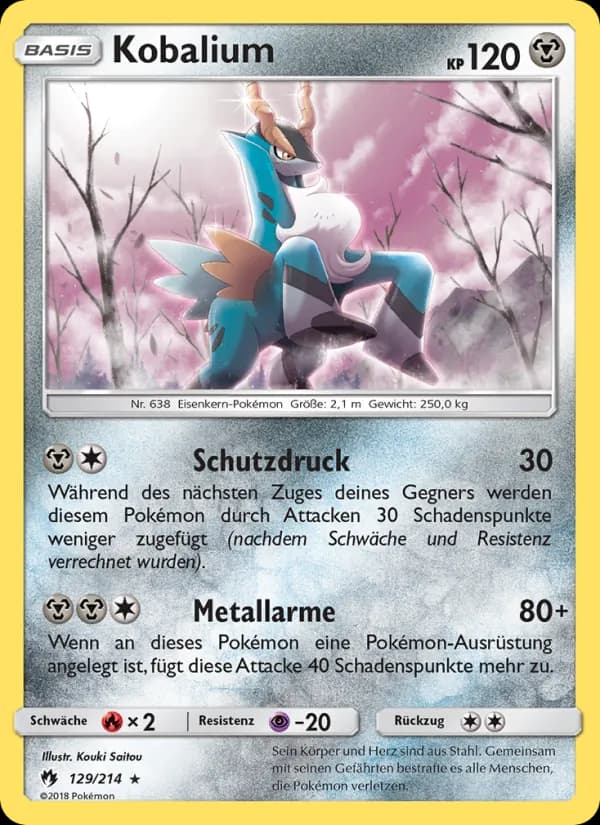 Kobalium card in German