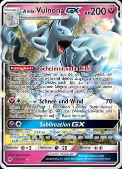 Alola Vulnona GX card in German