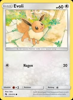 Evoli card in German