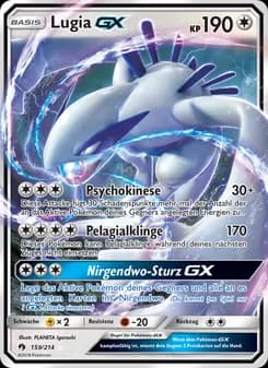 Lugia GX card in German