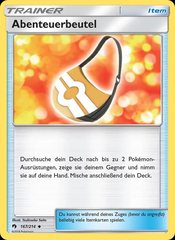 Abenteuerbeutel card in German