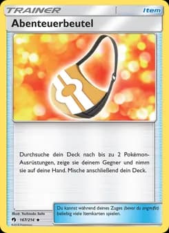 Abenteuerbeutel card in German