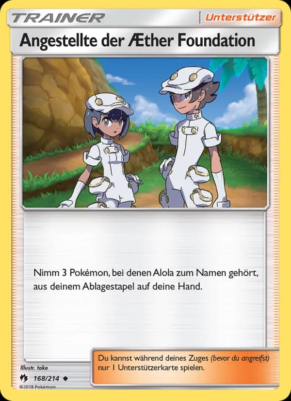 Angestellte der Æther Foundation card in German