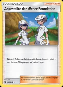 Angestellte der Æther Foundation card in German