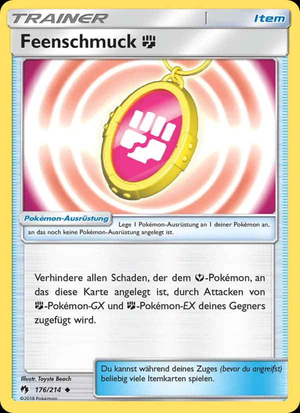 Feenschmuck Fighting card in German