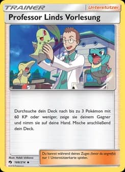Professor Linds Vorlesung card in German