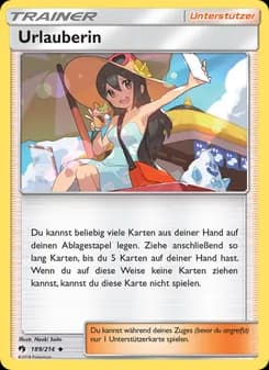 Urlauberin card in German