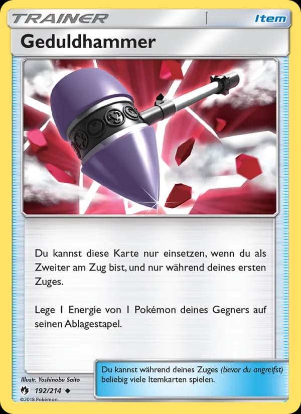 Geduldhammer card in German