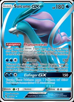 Suicune GX card in German