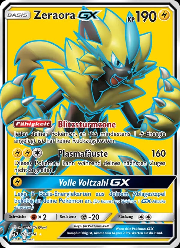 Zeraora GX card in German