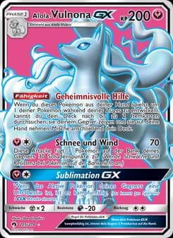 Alola Vulnona GX card in German