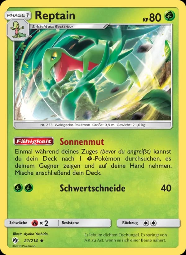 Reptain card in German