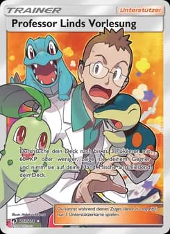 Professor Linds Vorlesung card in German
