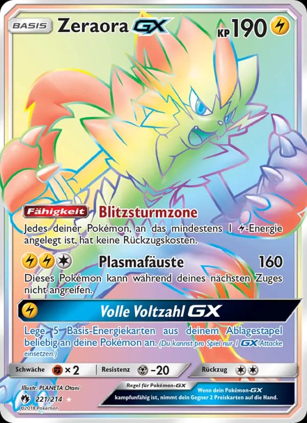Zeraora GX card in German