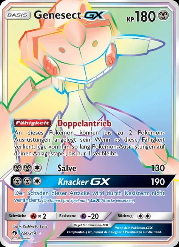 Genesect GX card in German