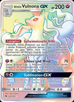 Alola Vulnona GX card in German