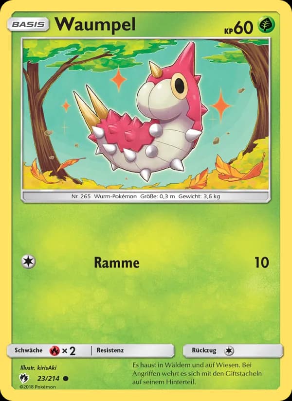 Waumpel card in German