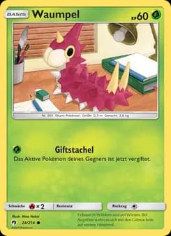 Waumpel card in German