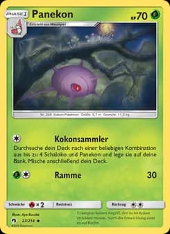Panekon card in German