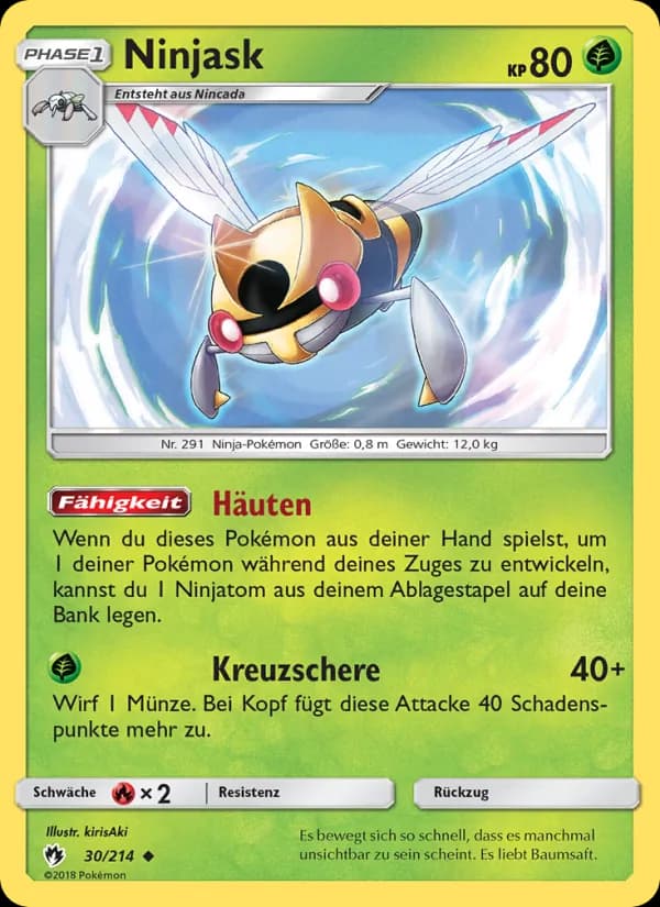 Ninjask card in German