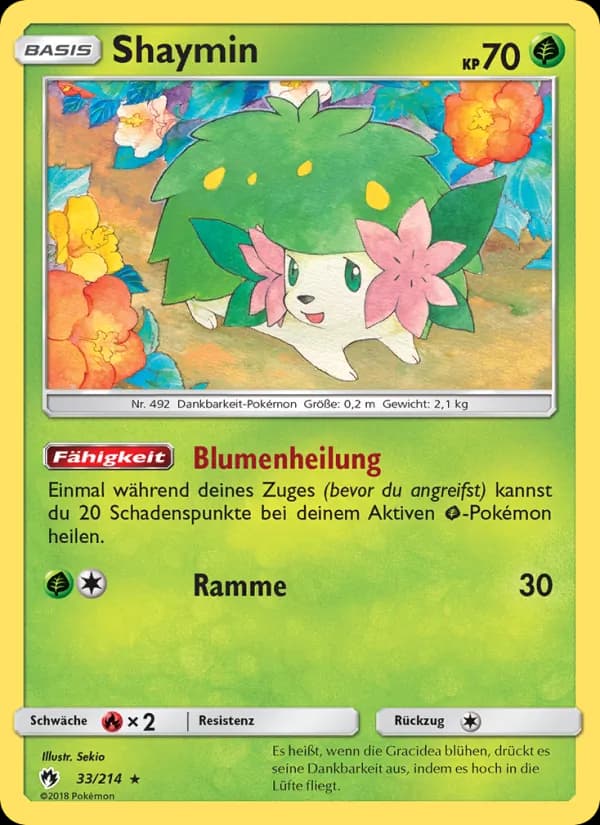 Shaymin card in German