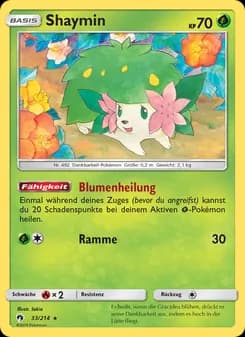 Shaymin card in German