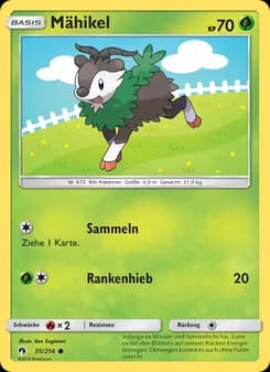 Mähikel card in German