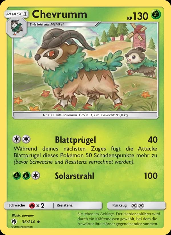 Chevrumm card in German