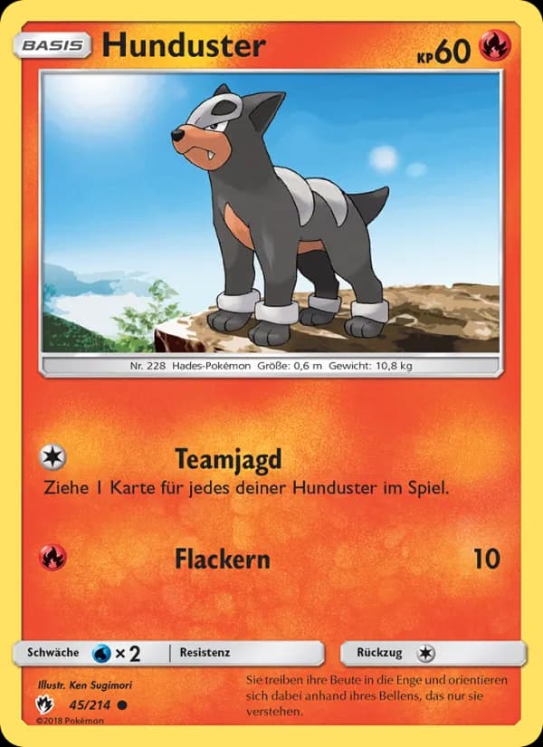 Hunduster card in German