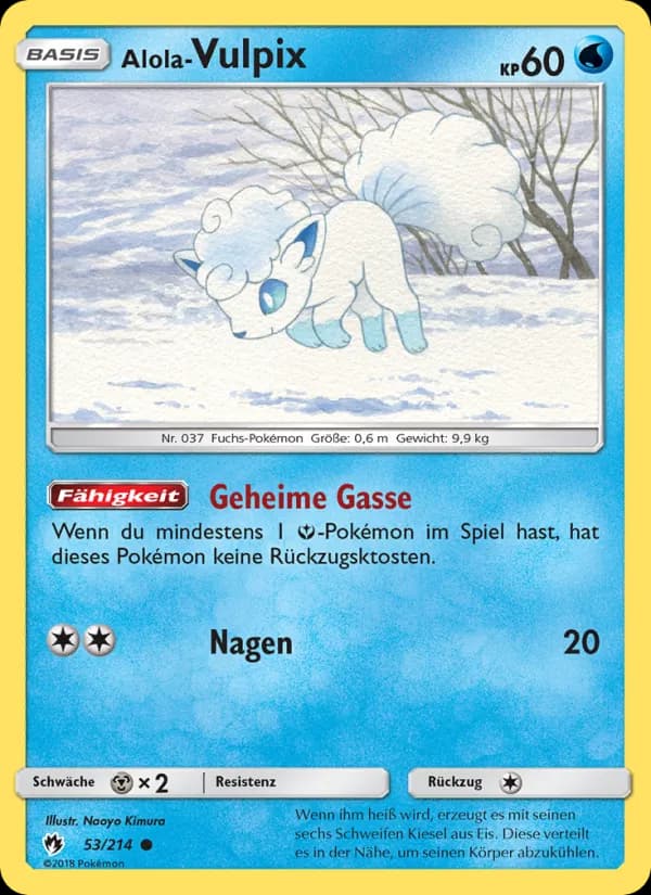Alola Vulpix card in German