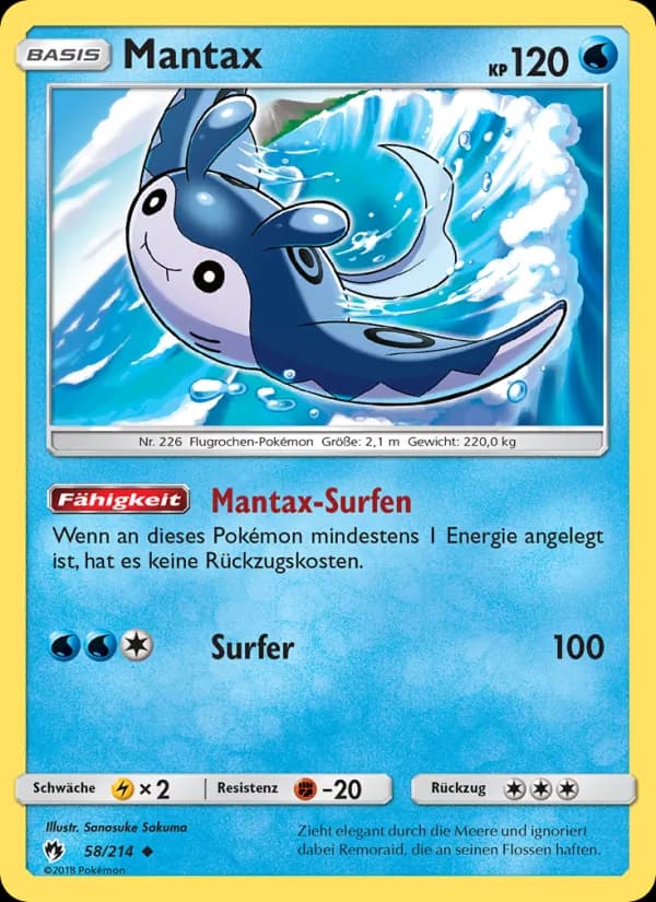 Mantax card in German